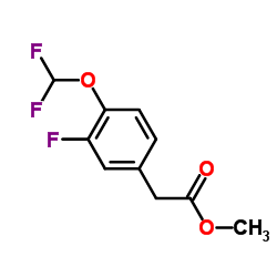 4-(Difluoromethoxy)-3-fluorophenylacetic acid Methyl ester结构式