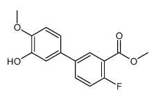 methyl 2-fluoro-5-(3-hydroxy-4-methoxyphenyl)benzoate Structure