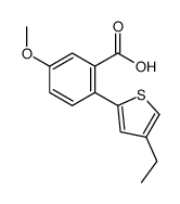 2-(4-ethylthiophen-2-yl)-5-methoxybenzoic acid结构式