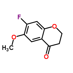 7-Fluoro-6-methoxy-2,3-dihydro-4H-chromen-4-one结构式