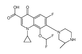 1-Cyclopropyl-8-(difluoromethoxy)-6-fluoro-7-[(3S)-3-methyl-1-pip erazinyl]-4-oxo-1,4-dihydro-3-quinolinecarboxylic acid Structure