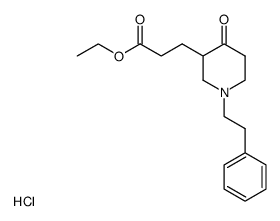 ethyl 3-(4-oxo-1-(2-phenylethyl)-3-piperidinyl)propionate hydrochloride Structure