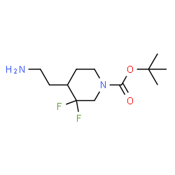 tert-butyl 4-(2-aminoethyl)-3,3-difluoropiperidine-1-carboxylate Structure