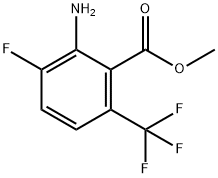 2-Amino-3-fluoro-6-trifluoromethyl-benzoic acid methyl ester结构式
