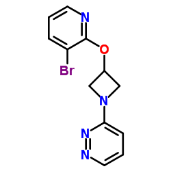 3-{3-[(3-Bromo-2-pyridinyl)oxy]-1-azetidinyl}pyridazine结构式