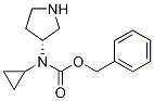 Cyclopropyl-(R)-pyrrolidin-3-yl-carbaMic acid benzyl ester结构式