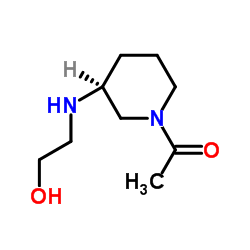1-{(3S)-3-[(2-Hydroxyethyl)amino]-1-piperidinyl}ethanone结构式