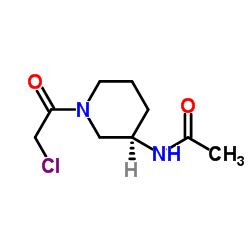 N-[(3R)-1-(Chloroacetyl)-3-piperidinyl]acetamide Structure