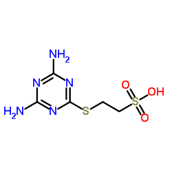 2-[(4,6-Diamino-1,3,5-triazin-2-yl)sulfanyl]ethanesulfonic acid Structure