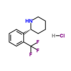 (R)-2-(2-(三氟甲基)苯基)哌啶盐酸盐结构式