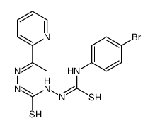 1-(4-bromophenyl)-3-[[(E)-1-pyridin-2-ylethylideneamino]carbamothioylamino]thiourea Structure