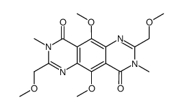Pyrimido[4,5-g]quinazoline-4,9-dione,3,8-dihydro-5,10-dimethoxy-2,7-bis(methoxymethyl)-3,8-dimethyl-结构式