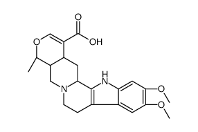 (3beta,19alpha,20alpha)-16,17-Didehydro-10,11-dimethoxy-19-methyloxayohimban-16-carboxylic acid Structure