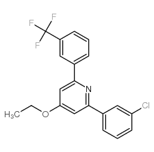 2-(3-chlorophenyl)-4-ethoxy-6-[3-(trifluoromethyl)phenyl]pyridine structure