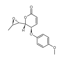(5R,6R)-5-(4-methoxyphenoxy)-6-((2S,3R)-3-methyloxiran-2-yl)-5,6-dihydro-2H-pyran-2-one Structure
