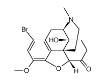1-bromo-4,5α-epoxy-14-hydroxy-3-methoxy-17-methylmorphinan-6-one结构式