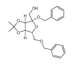 benzyl 6-O-benzyl-3,4-O-isopropylidene-β-D-psicofuranoside结构式