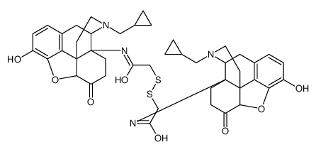 14,14'-(dithiobis((2-oxo-2,1-ethanediyl)imino))bis(7,8-dihydro-N-(cyclopropylmethyl)normorphinone)结构式