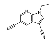 1-ethyl-1H-pyrrolo[2,3-b]pyridine-3,5-dicarbonitrile结构式