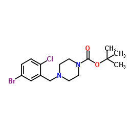 2-Methyl-2-propanyl 4-(5-bromo-2-chlorobenzyl)-1-piperazinecarboxylate结构式