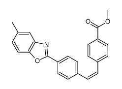 methyl 4-[2-[4-(5-methyl-2-benzoxazolyl)phenyl]vinyl]benzoate Structure