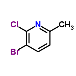 2-氯-3-溴-6-甲基吡啶结构式