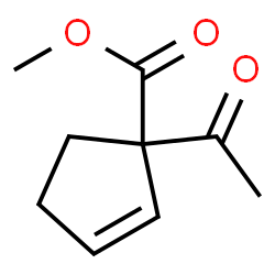 2-Cyclopentene-1-carboxylic acid, 1-acetyl-, methyl ester (9CI) structure