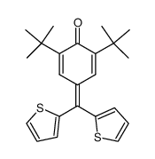 2,6-Di-tert-butyl-4-(di-thiophen-2-yl-methylene)-cyclohexa-2,5-dienone Structure