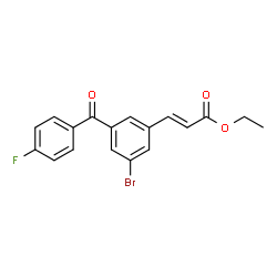 (E)-ETHYL 3-(3-BROMO-5-(4-FLUOROBENZOYL)PHENYL)ACRYLATE结构式