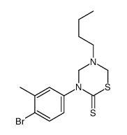 3-(4-bromo-3-methylphenyl)-5-butyl-1,3,5-thiadiazinane-2-thione Structure