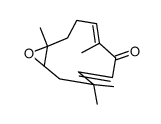 4,4,7,11-Tetramethyl-6,7-epoxy-2,10-cycloundecadiene-1-one结构式