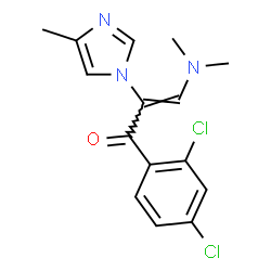 2-Propen-1-one,1-(2,4-dichlorophenyl)-3-(dimethylamino)-2-(4-methyl-1H-imidazol-1-yl)- Structure