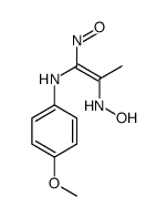 N-[(E)-1-(4-methoxyanilino)-1-nitrosoprop-1-en-2-yl]hydroxylamine结构式