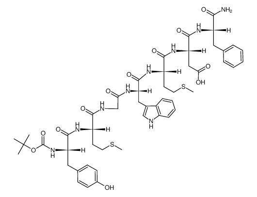 Boc-Tyr-Met-Gly-Trp-Met-Asp-Phe-NH2 Structure