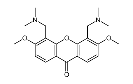4,5-Bis[(dimethylamino)methyl]-3,6-dimethoxy-9H-xanthen-9-one结构式