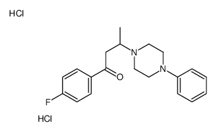 1-(4-fluorophenyl)-3-(4-phenylpiperazin-1-yl)butan-1-one,dihydrochloride结构式