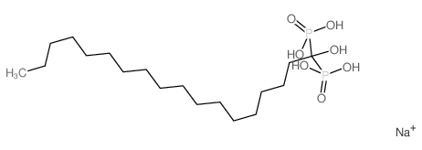 sodium,(1-hydroxy-1-phosphonooctadecyl)phosphonic acid Structure