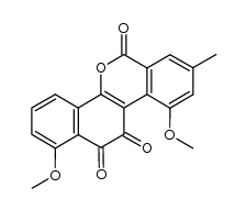 1,10-dimethoxy-8-methyl-11,12-dihydro-6H-dibenzo[c,h]chromene-6,11,12-trione结构式