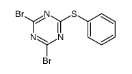 2,4-dibromo-6-phenylsulfanyl-1,3,5-triazine结构式