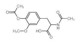 Tyrosine, N-acetyl-3-methoxy-, acetate (ester) (en)结构式