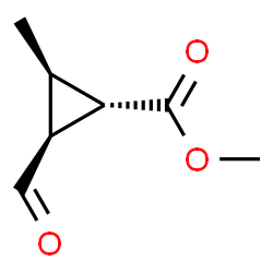 Cyclopropanecarboxylic acid, 2-formyl-3-methyl-, methyl ester, (1S,2S,3R)- (9CI) Structure