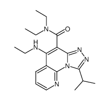 5-Ethylamino-1-isopropyl-2,3,9,9b-tetraaza-cyclopenta[a]naphthalene-4-carboxylic acid diethylamide结构式