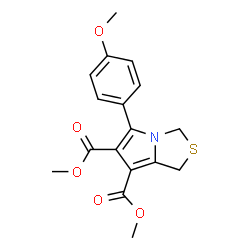 Dimethyl 5-(4-methoxyphenyl)-1H-pyrrolo[1,2-c][1,3]thiazole-6,7-dicarboxylate结构式