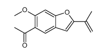 1-(6-methoxy-2-prop-1-en-2-yl-1-benzofuran-5-yl)ethanone Structure