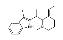 3-Methyl-2-[1-(1-methyl-3-ethylidene-2-piperidinyl)ethyl]-1H-indole结构式