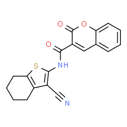 N-(3-cyano-4,5,6,7-tetrahydro-1-benzothien-2-yl)-2-oxo-2H-chromene-3-carboxamide Structure