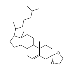3,3-ethylenedioxycholest-5-ene Structure