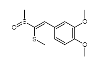 1-Methylsulfinyl-1-methylthio-2-(3,4-dimethoxyphenyl)-ethylen Structure
