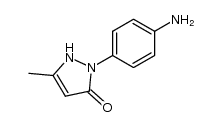 2-(4-amino-phenyl)-5-methyl-1,2-dihydro-pyrazol-3-one结构式