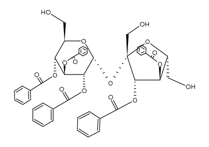 2,3,4,3',4'-penta-O-benzoyl-sucrose Structure